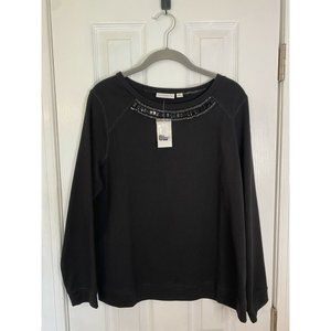 susan graver medium black sweater